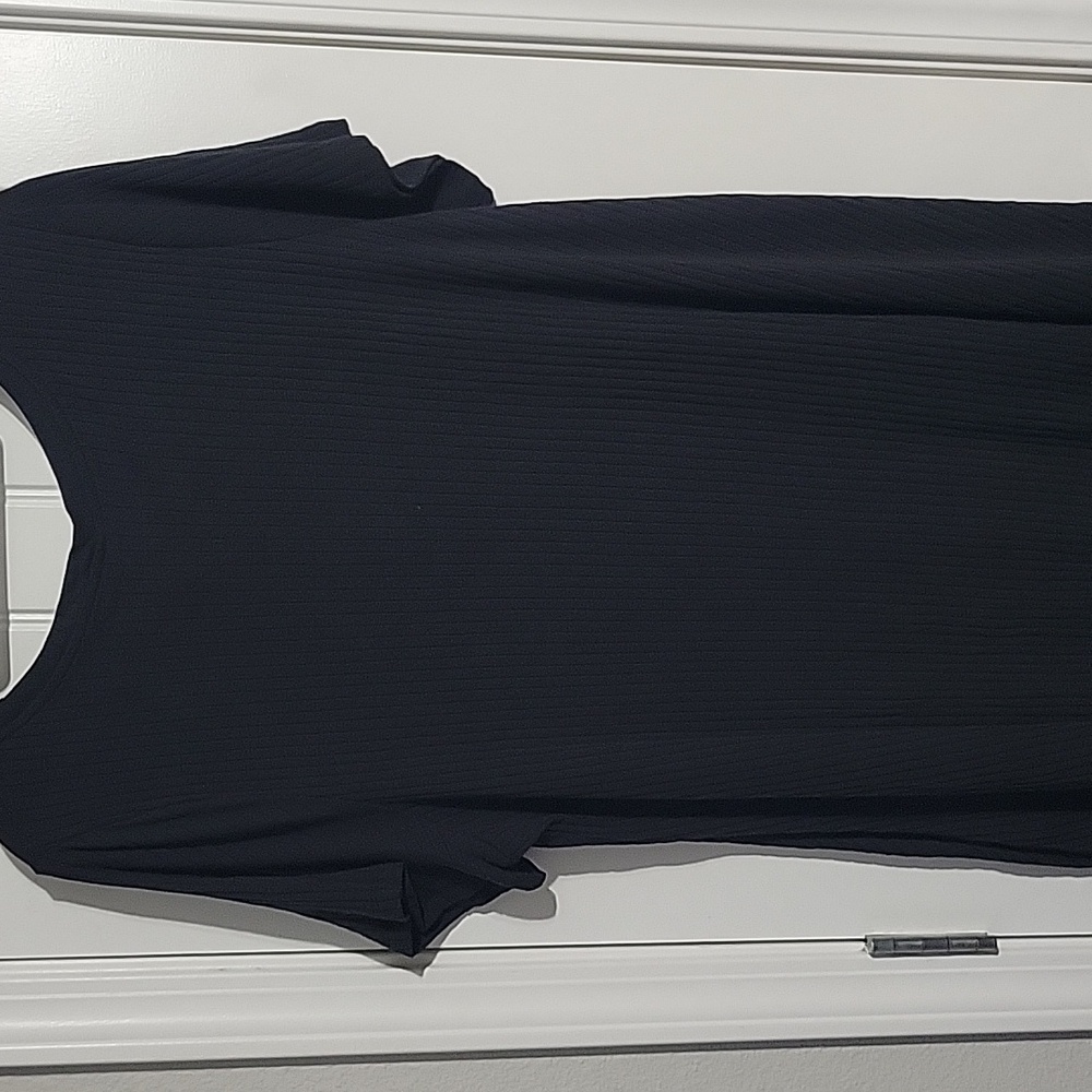 Black Ribbed Hi-low Tunic - Picture 5 of 5
